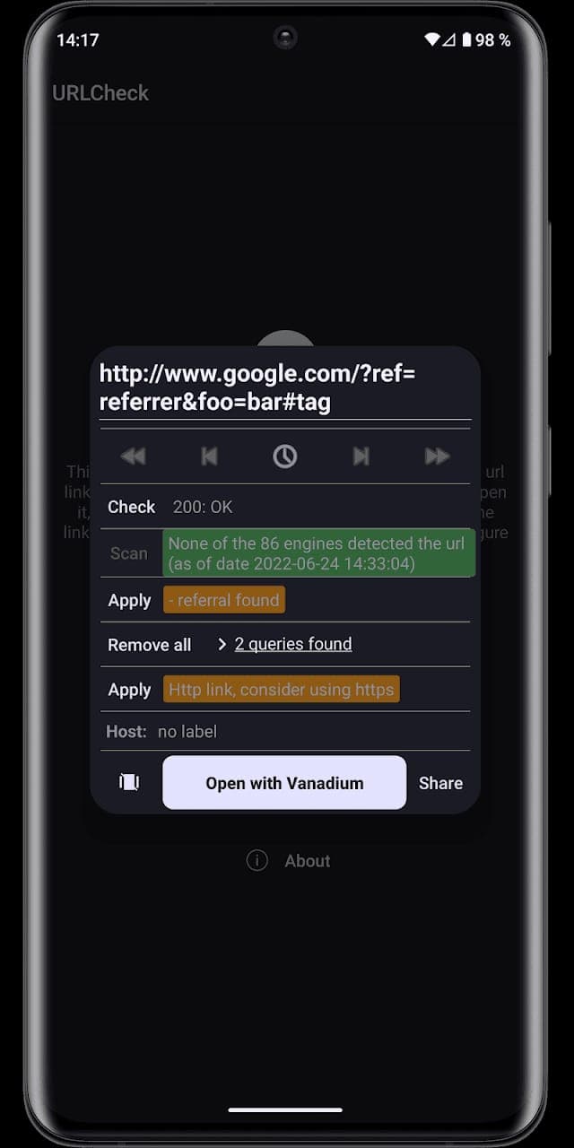 URLCheck screenshot 3