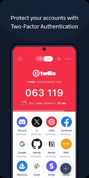 Authy screenshot 1