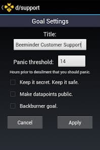 Beeminder screenshot 4