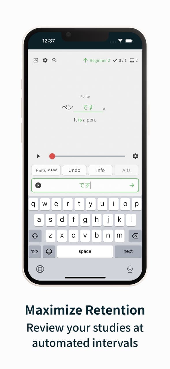 Bunpro screenshot 1