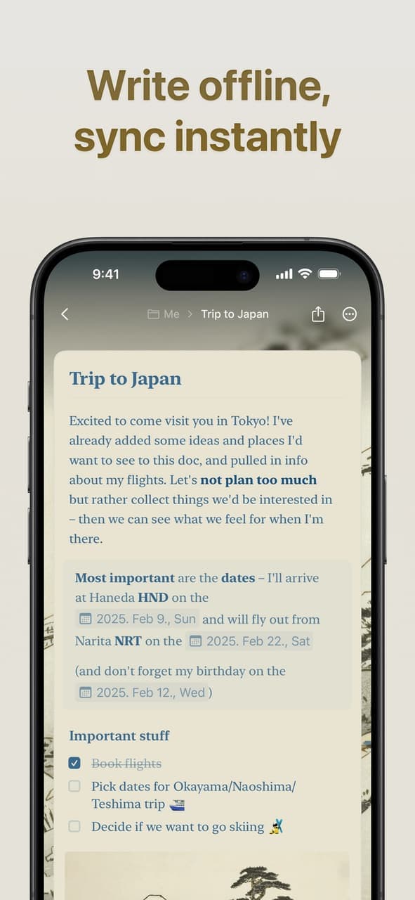 Craft Docs screenshot 2