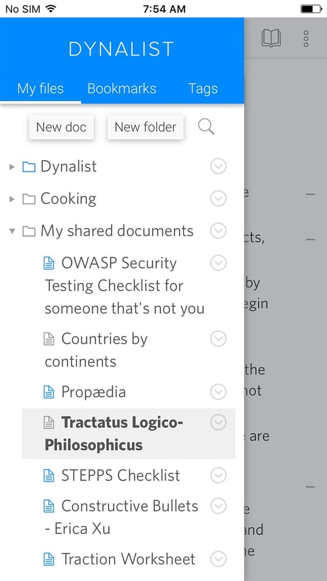 Dynalist screenshot 4