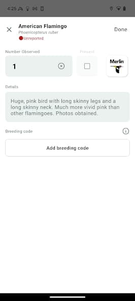 eBird screenshot 3