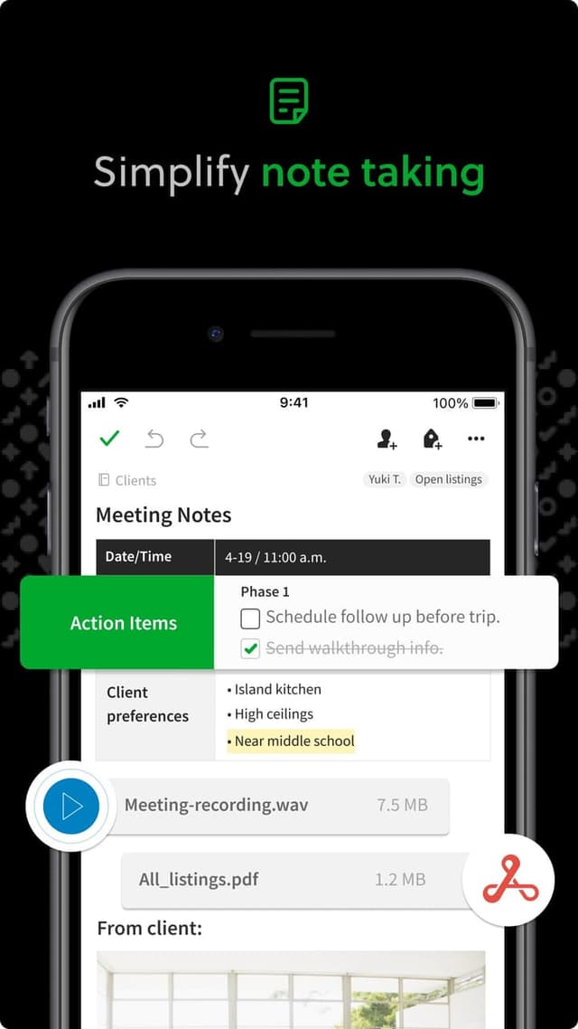 Evernote screenshot 1