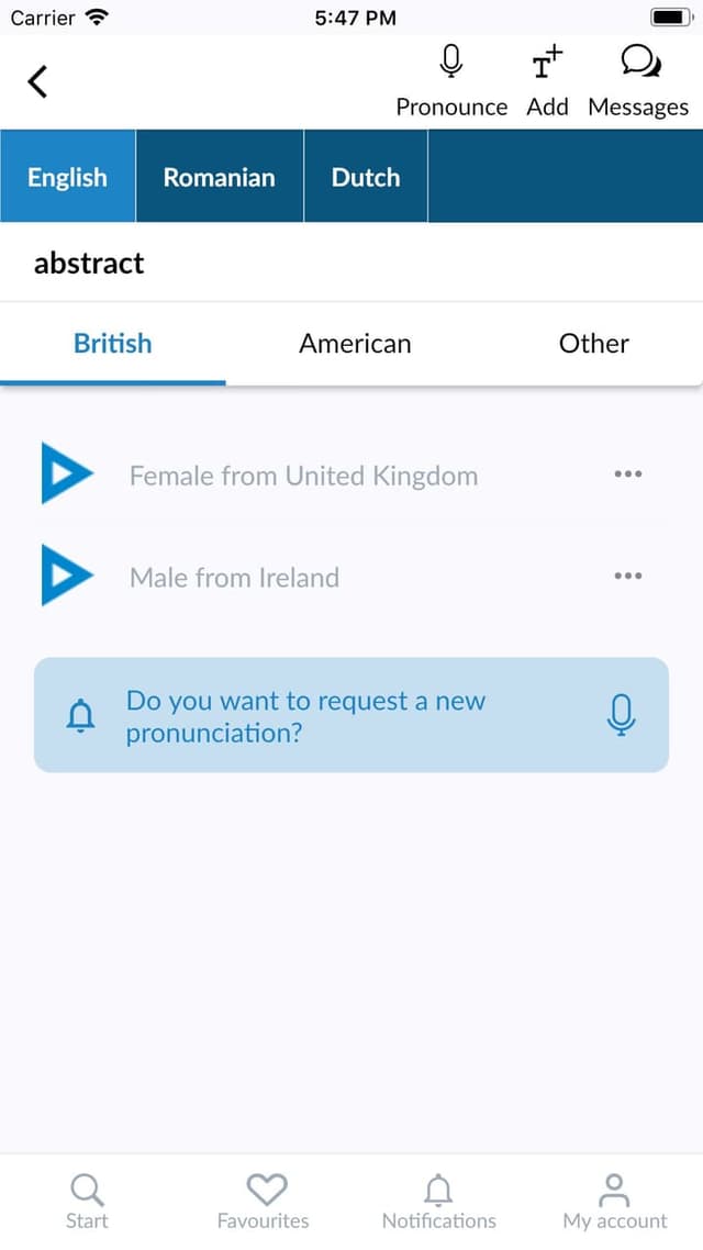 Forvo screenshot 3