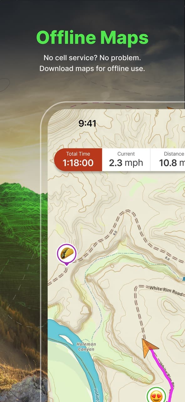 Gaia GPS screenshot 2