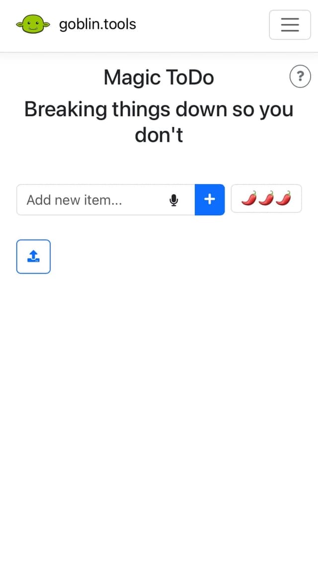 goblin.tools screenshot 1