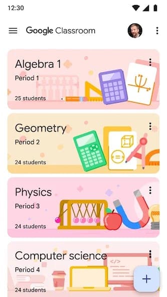 Google Classroom screenshot 1