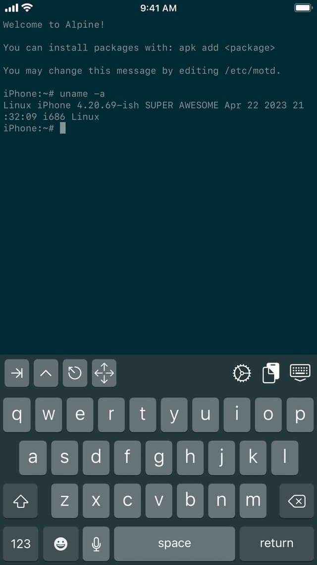 iSH screenshot 1