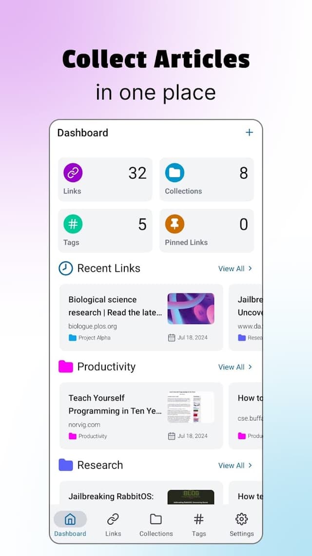 Linkwarden screenshot 1
