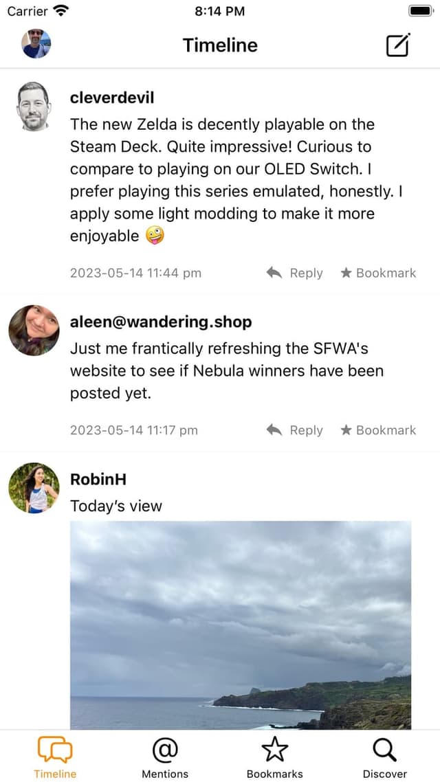 Micro.blog screenshot 1