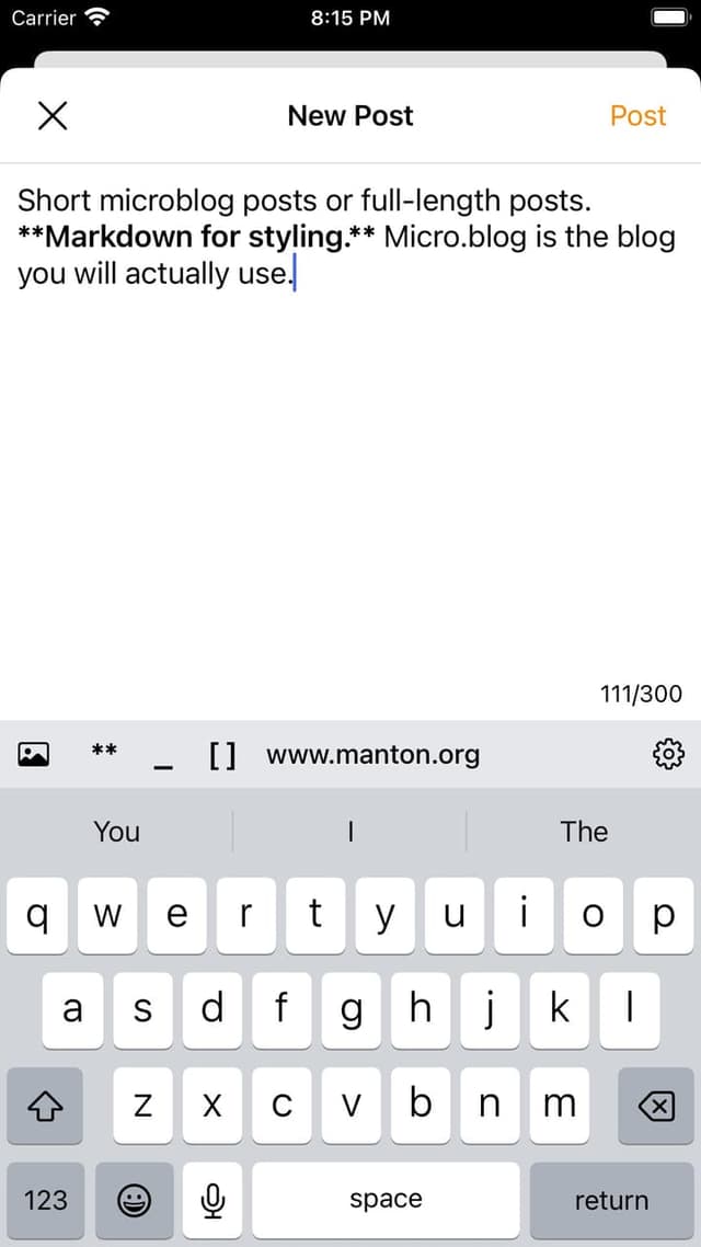 Micro.blog screenshot 3