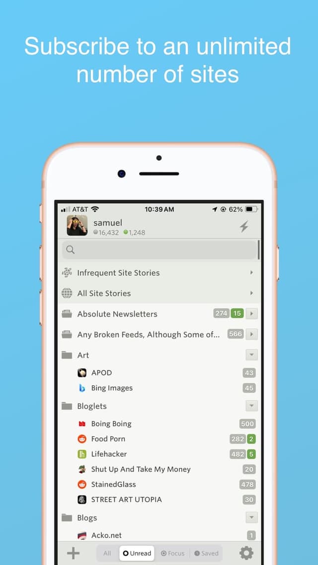 NewsBlur screenshot 1