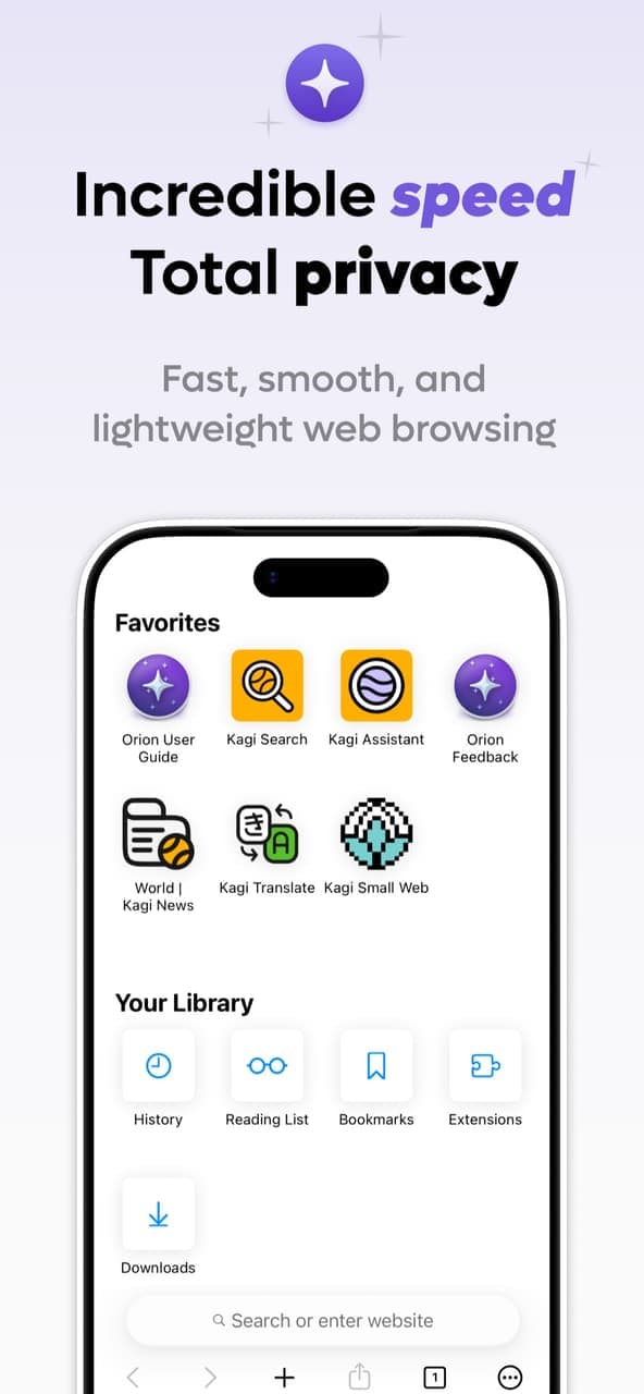 Orion Browser screenshot 1