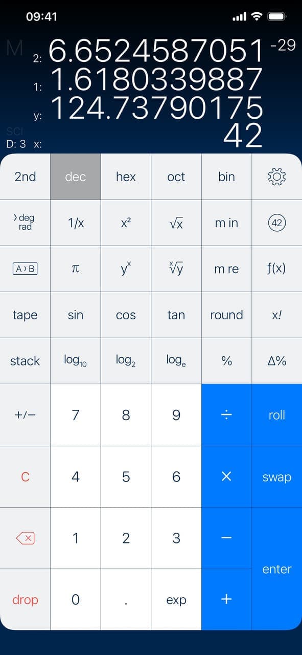 PCalc screenshot 1