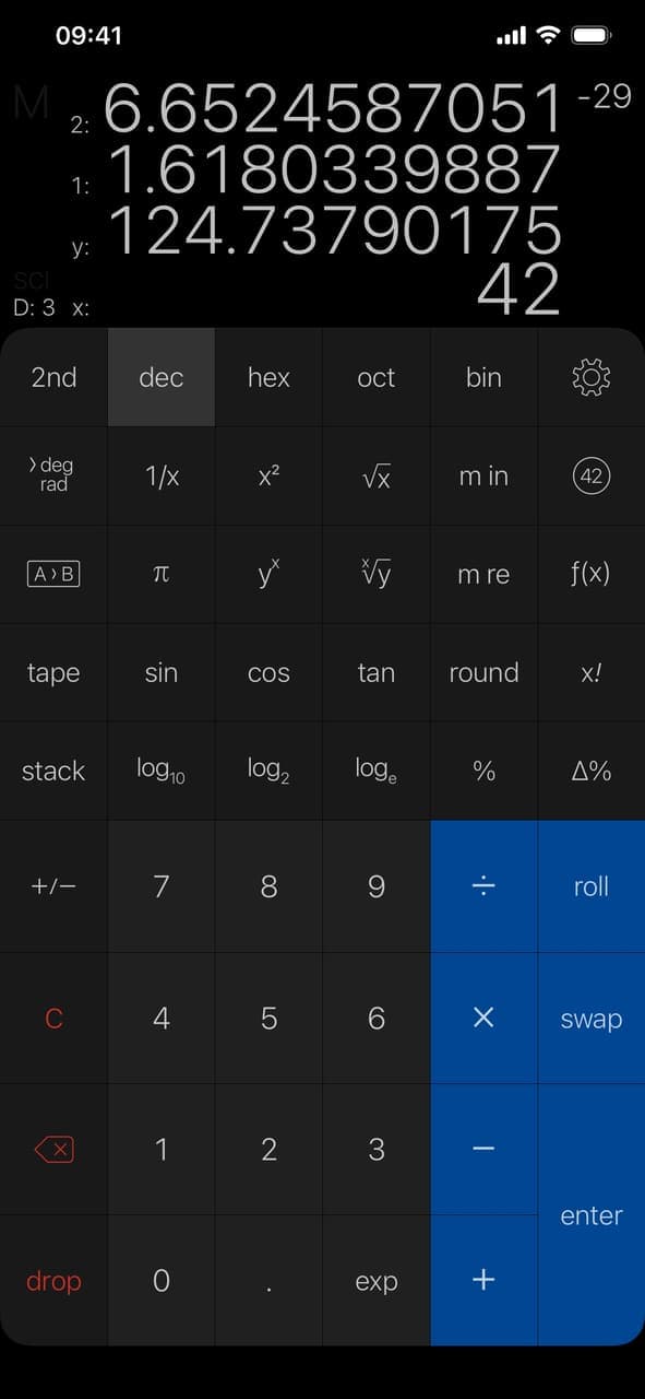 PCalc screenshot 2