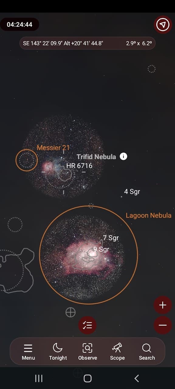 SkySafari screenshot 2