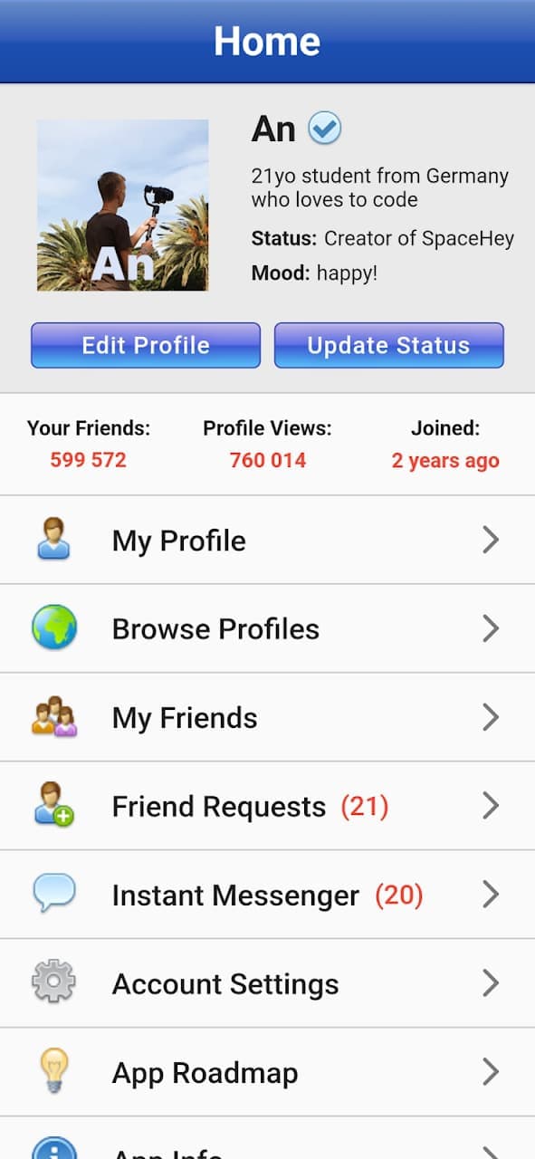 SpaceHey screenshot 1