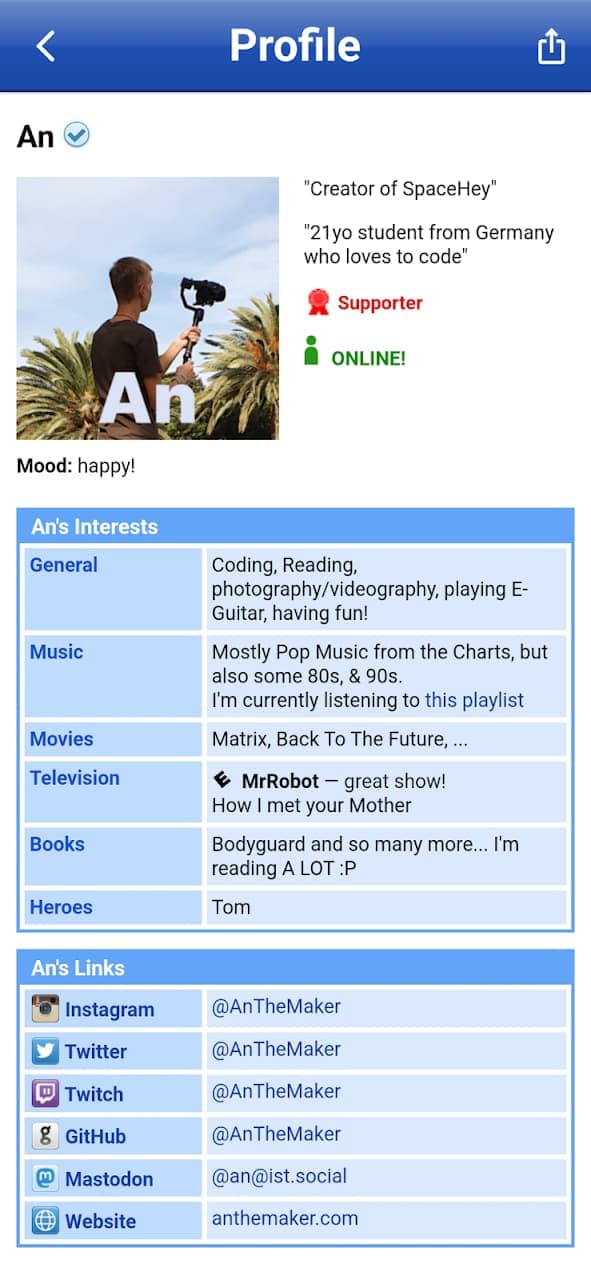 SpaceHey screenshot 3