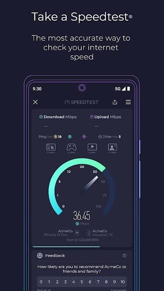 Speedtest by Ookla screenshot 1