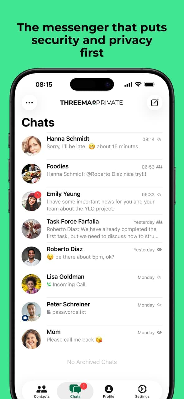 Threema screenshot 1