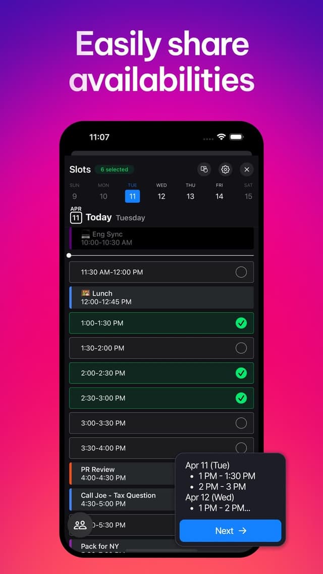 Vimcal screenshot 2