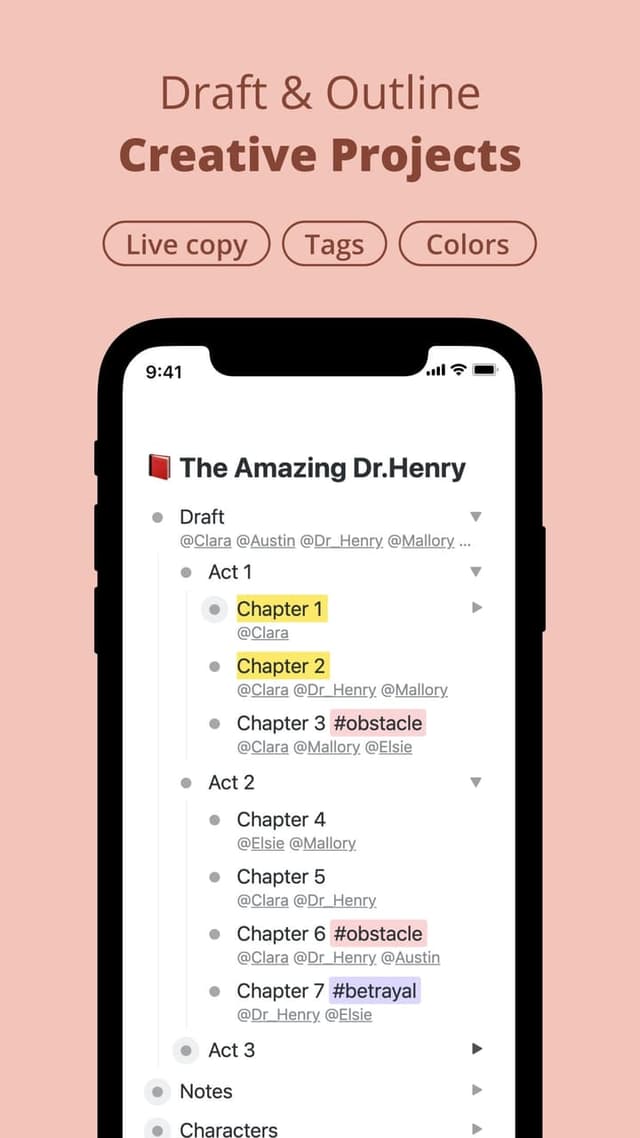 Workflowy screenshot 4